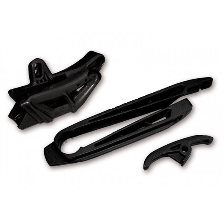 UFO KOMPLET ŚLIZG (KT03069) + PROWADNICA (KT03068) ŁAŃCUCHA KTM SX/SXF '97-'06, EXC/EXC-F '97-'07 KOLOR CZARNY