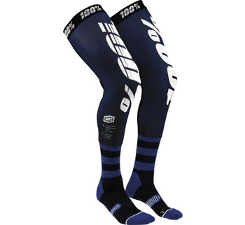 100 PROCENT SKARPETY WYSOKIE POD ORTEZY REV MX KNEE BRACE NAVY/WHITE KOLOR NIEBIESKI / BIAŁY ROZMIAR L / XL