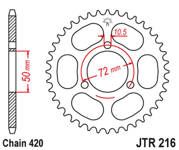 JT ZĘBATKA TYLNA 251 45 HONDA NSR 50/75 '89-'93 (25145JT) (ŁAŃC. 420)