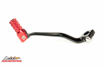 ACCEL DŹWIGNIA ZMIANY BIEGÓW HONDA CR 250 '87-'07, CR 500 '90-'04 ALUMINIOWA KOLOR CZARNY, KOŃCÓWKA CZERWONA