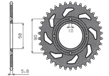 SUNSTAR ZĘBATKA TYLNA 279 31 HONDA CB 250 TWO FIFTY, NIGHTHAWK '92-'02, CMX250 REBEL (JTR279.31) (ŁAŃC. 520) (27931JT)