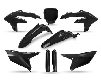 UFO KOMPLET PLASTIKÓW (FULL KIT) Z OSŁONAMI TELESKOPÓW (AMORTYZATORÓW) YAMAHA YZF 250 '24, YZF 450 '23-'24 KOLOR CZARNY