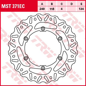 TRW ZF TARCZA HAMULCOWA TYŁ SUZUKI RM 125/250 '99-'10 , DRZ 400 SM 05-08, (240X118X4MM) PROMOCJA