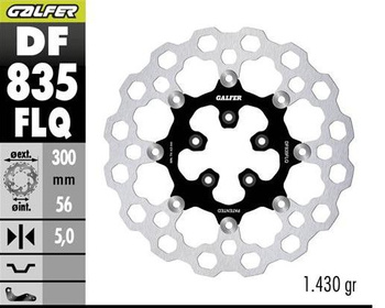 GALFER TARCZA HAMULCOWA PRZÓD HARLEY-DAVIDSON (300X56X5) PŁYWAJĄCA (CUBIQ)