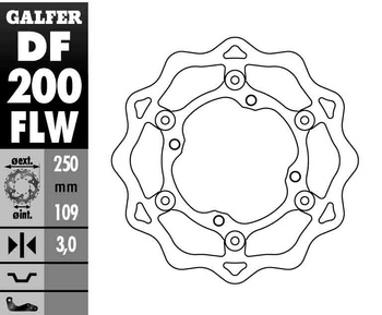 GALFER TARCZA HAMULCOWA PŁYWAJĄCA KAWASAKI KXF 250/450 '06-, KLX 450 '07-