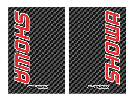 BLACKBIRD KOMPLET NAKLEJEK (OKLEIN) NA TELESKOPY SHOWA-CARBON (2 SZT.)