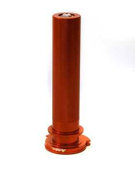 ACCEL ROLGAZ ALUMINIOWY Z ŁOŻYSKIEM KTM SXF 250/350/450 '16-20, EXCF 250/350/450/500 '17-20,KTM 300 TPI '18-'22, HUSQVARNA 300 TEi TXi 300 2T HUSQVARNA FC 250-450 '16-20, FE 250-501 '17-20, FX 350/450 '17-20 KOLOR POMARAŃCZOWY (79002014100)