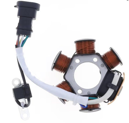 ATHENA 2025/09 UZWOJENIE ALTERNATORA (STATOR) APRILIA MOJITO 50 '04-'13, SR 50 '12-'18, DERBI ATLANTIS 50 '04-'19, GILERA RUNNER 50 '99-'19, PIAGGIO FLY / ZIP 50 '05-'11 (OEM: 830296; 639865; 584525; 58037R; 2934895)