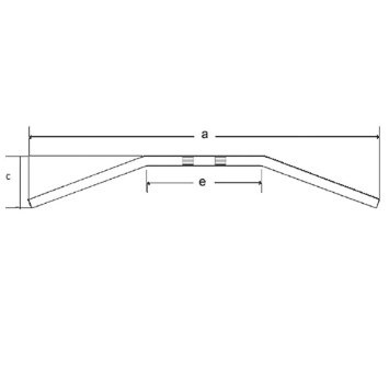 TRW ZF KIEROWNICA STALOWA 22MM DRAGBAR MEDIUM KOLOR CZARNY