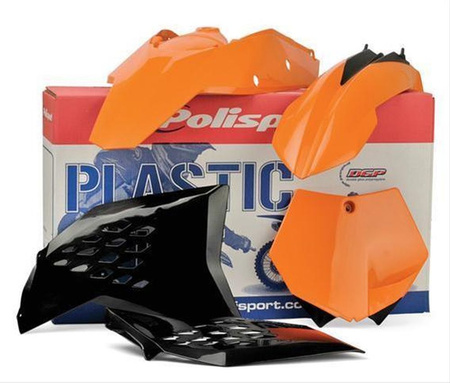 POLISPORT KOMPLET PLASTIKÓW KTM SX 85 '13-'17 ZESTAW ZAWIERA OSŁONĘ AMORTYZATORA TYŁ (8906200001) KOLOR POMARAŃCZOWY OEM