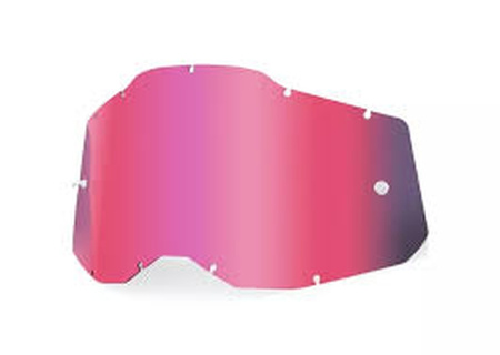 100 PROCENT RC2/AC2/ST2 REPLACEMENT LENS - PINK, SZYBA/SZYBKA DO GOGLI POJEDYŃCZA RACECRAFT 2/ ACCURI 2/ STRATA 2 KOLOR RÓŻOWY STARY KOD: 51008-229-01