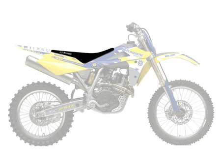 BLACKBIRD POKROWIEC / POSZYCIE NA SIEDZENIE HUSQVARNA CR/WR 125 '06-'08, WR 250/300 '06-'13; TE/TC 250/450/510 '05-'07 DOUBLE GRIP 3 KOLOR CZARNY ŻÓŁTY