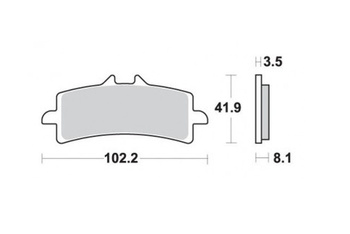 BRENTA KLOCKI HAMULCOWE KH447 SPIEK METALICZNY (ZŁOTE) = FT 4113 (FT 4156)