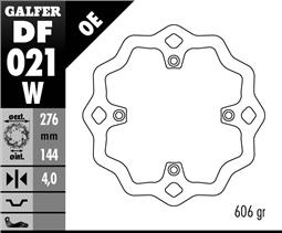 GALFER TARCZA HAMULCOWA PRZÓD HONDA XRV 750 '90-02 WAVE (276X4) (NG207)