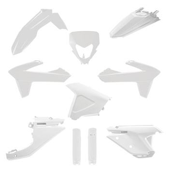 POLISPORT KOMPLET PLASTIKÓW (FULL KIT) SHERCO SE/SEF '25-'26 W ZESTAWIE OSŁONA LAMPY (8681100002) I OSŁONY AMORTYZATORÓW (8352900002) KOLOR BIAŁY