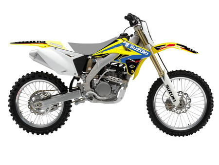 BLACKBIRD KOMPLET NAKLEJEK (OKLEIN) SUZUKI RMZ 250 '07-'09 DREAM 4 KOLOR ŻÓŁTY NIEBIESKI