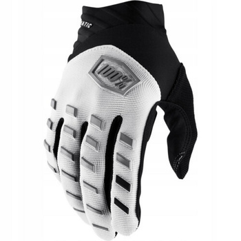 100 PROCENT RĘKAWICE CROSS/ENDURO MODEL AIRMATIC WHITE KOLOR BIAŁY/CZARNY ROZMIAR M