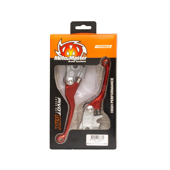 MOTO-MASTER ZESTAW DŹWIGNIA SPRZĘGŁA I HAMULCA (NIEŁAMKI) KUTE GASGAG/HUSQVARNA/STARK VARG (BRAKTEC) KOLOR CZERWONY