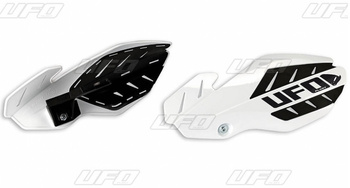 UFO OSŁONY RĄK (HANDBARY) FLAME KTM SX 125 '14-'15, EXC 125 '14-'16, KOLOR BIAŁY/CZARNY (Z MOCOWANIAMI)