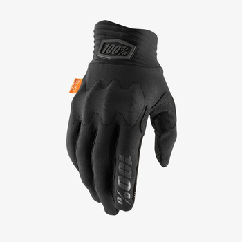 WYPRZEDAŻ 100 PROCENT RĘKAWICE CROSS/ENDURO MODEL COGNITO BLACK/CHARCOAL KOLOR CZARNY ROZMIAR S STARY KOD: 10013-057-10