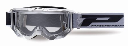 PROGRIP 2024/11 GOGLE PG3300-414 TR VISION KOLOR SREBRNY MAT (SZYBA PG3310 PRZEZROCZYSTA ANTISCRATCH, NO FOG, ANTI UV)