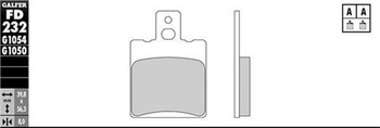 GALFER KLOCKI HAMULCOWE KH047 PÓŁMETALICZNE SCOOTER (GRUBOŚĆ 8,0MM)