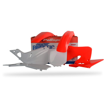 POLISPORT KOMPLET PLASTIKÓW HONDA CR 125 '98-'99; CR 250 '97-'99 KOLOR OEM CZERWONO BIAŁY