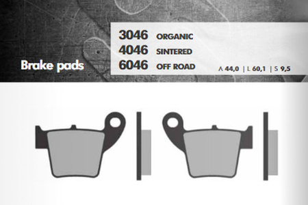 BRENTA KLOCKI HAMULCOWE KH346 SPIEK METALICZNY (ZŁOTE) OFF ROAD HONDA CR/CRF TYŁ (FT 6046)