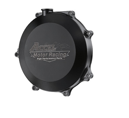 ACCEL POKRYWA SPRZĘGŁA ALUMINIOWA (Z USZCZELKĄ) KAWASAKI KXF 450 '06-'15 KOLOR CZARNY