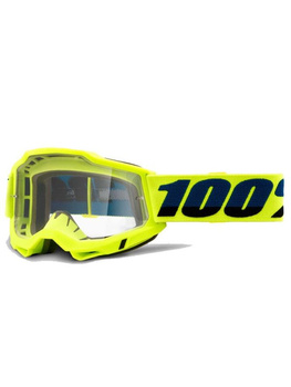 100 PROCENT GOGLE MODEL ACCURI 2 YELLOW - CLEAR LENS - KOLOR ŻÓŁTY SZYBKA PRZEŹROCZYSTA