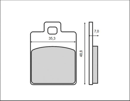 BRENTA KLOCKI HAMULCOWE KH260 (ORGANIC) SKUTERY PEUGEOT, PIGGIO, SYM, VESP (FT 3014)