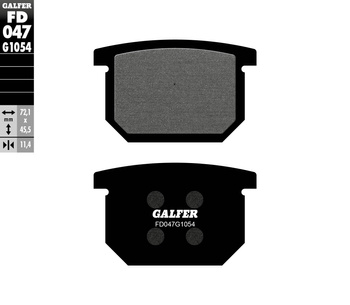 GALFER KLOCKI HAMULCOWE KH065 PÓŁMETALICZNE