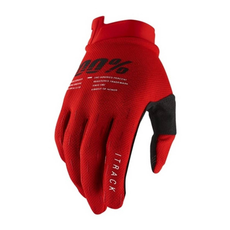 100 PROCENT RĘKAWICE CROSS/ENDURO MODEL ITRACK RED KOLOR CZERWONY ROZMIAR XL STARY KOD: 10015-003-13