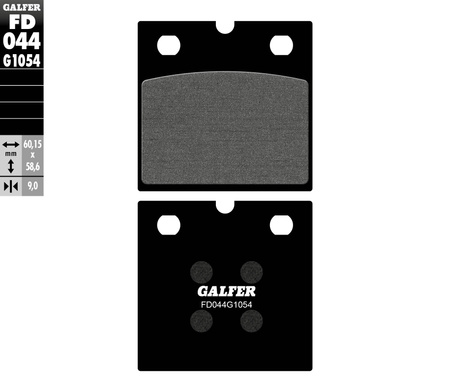 GALFER KLOCKI HAMULCOWE KH077 PÓŁMETALICZNE