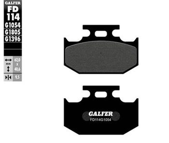 GALFER KLOCKI HAMULCOWE KH152 PÓŁMETALICZNE (OFERTA SPECJALNA) WYPRZEDAŻ