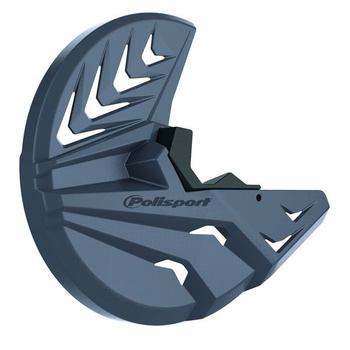 POLISPORT PROMOCJA OSŁONA TARCZY HAMULCOWEJ PRZÓD (Z OSŁONĄ DOLNEJ CZĘŚCI AMORTYZATORA W ZESTAWIE KOMPLET NA OBIE STRONY) GAS GAS EC 250/300/350 '09-'20; XC 250/300/350 '17-'20; RIEJU MR 250/300 '21-'22 KOLOR SZARY