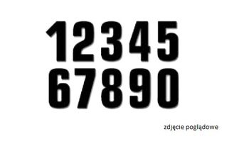 BLACKBIRD NUMERY STARTOWE 16CM X 7,5CM PROSTE, KOLOR CZARNY NR0 (3SZT.)