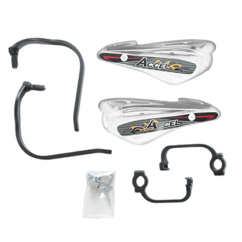 ACCEL OSŁONY RĄK (HANDBARY) Z MOCOWANIEM ALUMINIOWYM STRONG (22+28MM) MOCOWANIE 2 PUNKTOWE (ALU-CZARNY, PLASTIK-BIAŁY)