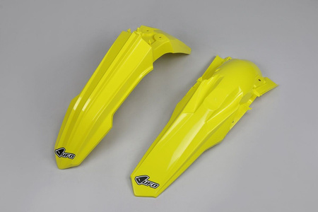 UFO KOMPLET BŁOTNIKÓW SUZUKI RMZ 250 '19-22, RMZ 450 '18-23, KOLOR OEM (ŻÓŁTY) (SU04939102, SU04940102)