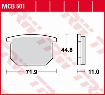 TRW ZF KLOCKI HAMULCOWE KH065 ORGANIC SUZUKI GS 550 '78-'82,GR 650 '83-'89, GSX 750S KATANA '82-'84, GSX 1100E/L '80-'83 PRZÓD