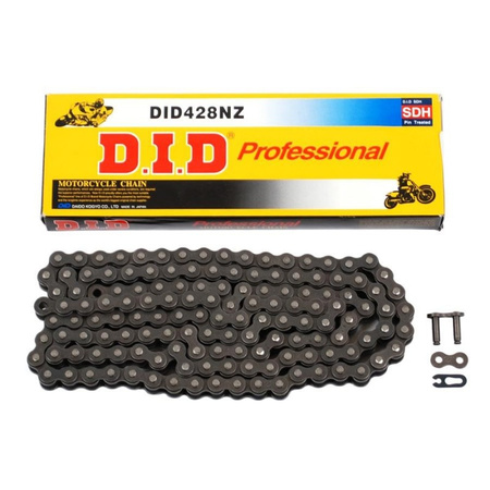 DID 428NZ-118 ŁAŃCUCH NAPĘDOWY (118-OGNIW) BEZ O-RINGÓW (OTWARTY + ZAPINKA)