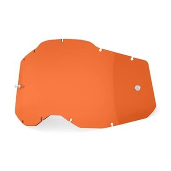 100 PROCENT RC2/AC2/ST2 REPLACEMENT LENS - ORANGE - SZYBA/SZYBKA DO GOGLI POJEDYŃCZA RACECRAFT 2/ ACCURI 2/ STRATA 2 KOLOR POMARAŃCZOWY STARY KOD 51008-106-01
