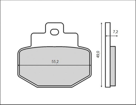 BRENTA KLOCKI HAMULCOWE KH321 (ORGANIC) GILERA.PIAGGIO/VESPA, TYŁ