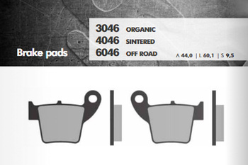 BRENTA KLOCKI HAMULCOWE KH346 SPIEK METALICZNY (ZŁOTE) OFF ROAD HONDA CR/CRF TYŁ (FT 6046)