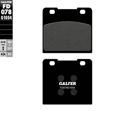 GALFER KLOCKI HAMULCOWE KH103 PÓŁMETALICZNE