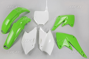 UFO KOMPLET PLASTIKÓW KAWASAKI KXF 250 '04-'05 KOLOR OEM (ZIELONY/BIAŁY) (KA203E999)