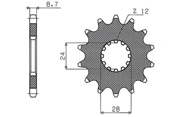 SUNSTAR ZĘBATKA PRZEDNIA 526 18 KAWASAKI ZX 12R '00-'05 (JTF517.18) (ŁAŃC. 530) (52618JT)