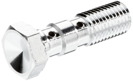 TRW ZF ŚRUBA HYDRAULICZNA DO PRZEWODÓW HAMULCOWYCH M10X1,25 PODWÓJNA KOLOR STALOWY (CHROM) (PROMOCJA)