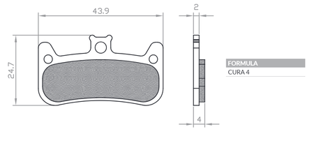 BRENTA BIKE KLOCKI HAMULCOWE ROWEROWE ORGANIC MTB / SZOSA PÓŁMETALICZNE PASUJE DO FORMULA CURA 4 BR133