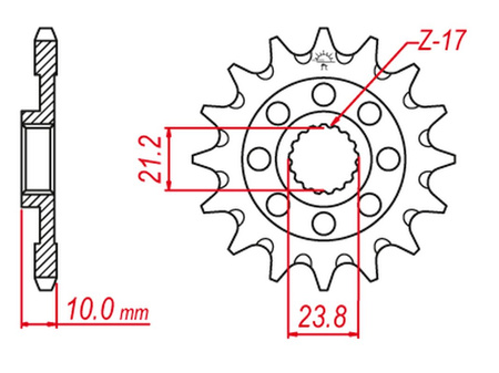 GROSSKOPF PROMOCJA ZĘBATKA PRZEDNIA 2160 14 SUZUKI RMZ 450 '13-'20 (+1) SAMOOCZYSZCZAJĄCA (JTF1443.14SC)* (ŁAŃC. 520)